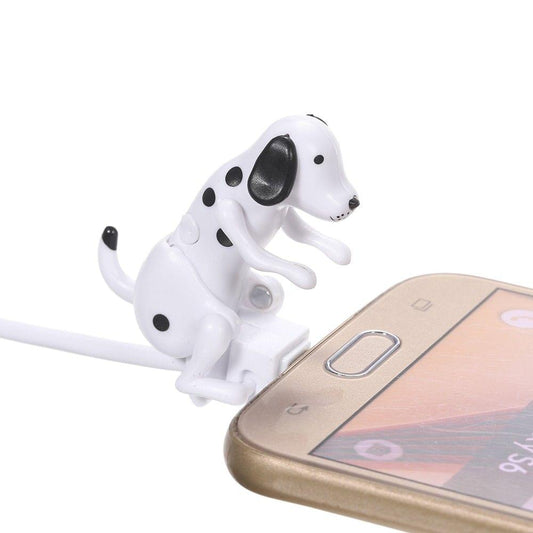 Portable Funny Cute Pet USB Cable Mini Humping Spot Dog Toy Gadget Charger Christmas for iPhone Lightning Dock