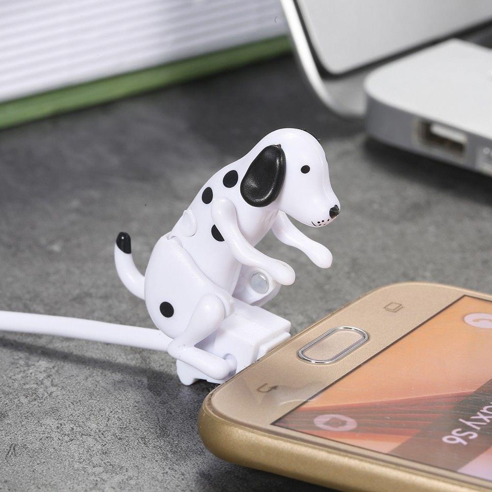 Portable Funny Cute Pet USB Cable Mini Humping Spot Dog Toy Gadget Charger Christmas for iPhone Lightning Dock