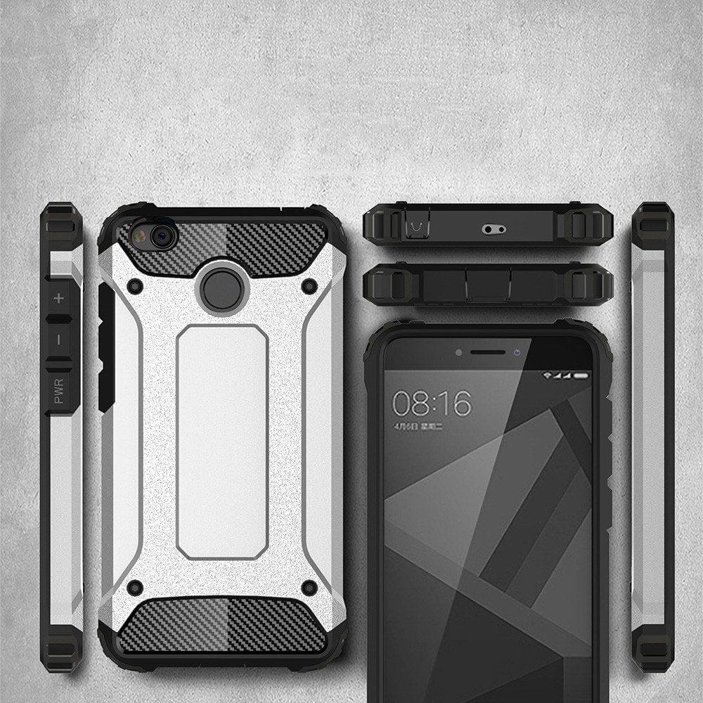 Uniqkart for Xiaomi Redmi 4X Case Slim Fit Dual Layer Hard Back Cover Bumper Protective Shock-Absorption & Skid-proof Anti-Scratch Case 5 inch