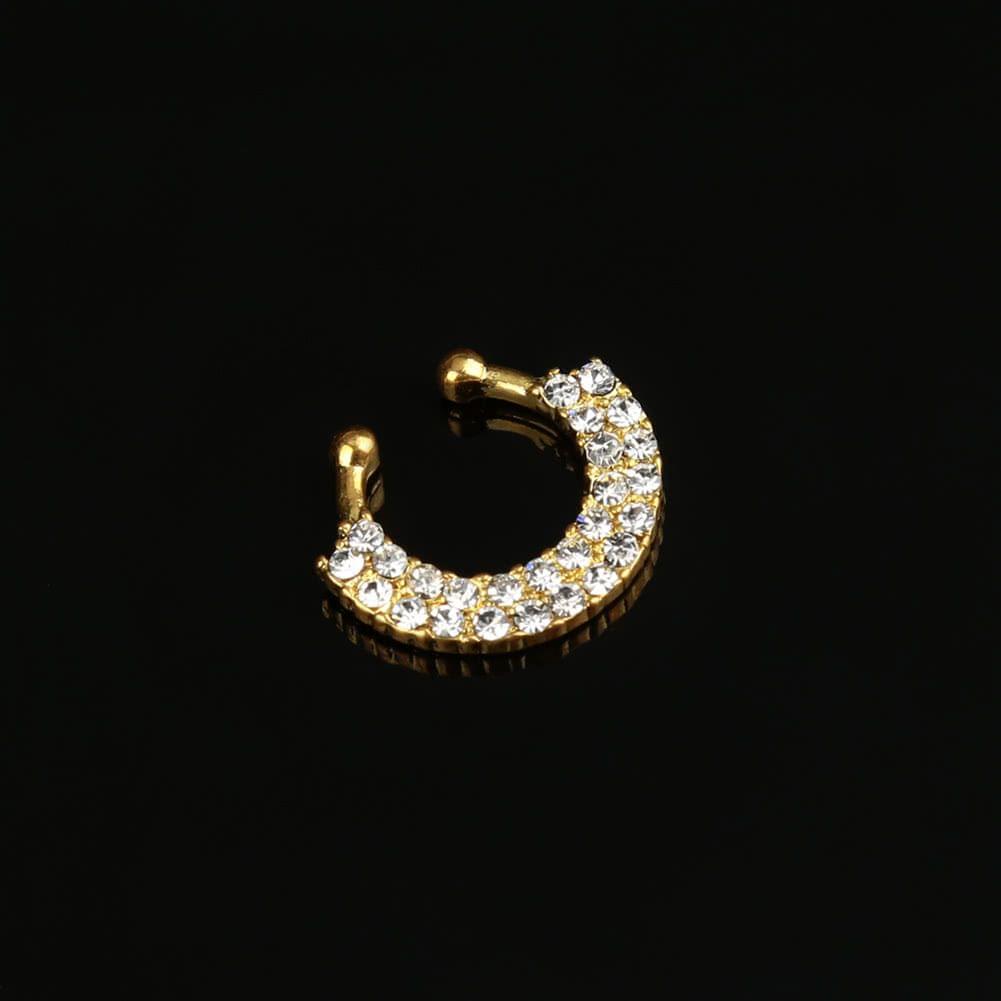 Nose Ring Fake Septum Clip on Non-piercing Hanger-ring
