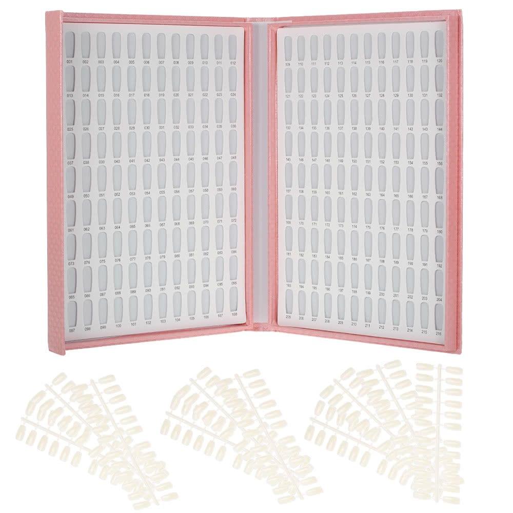Professional 216/120 Colo White Nail Gel Polish Display Chart with Tips Nail Polish Color Card Chart Nail Art Salon Set