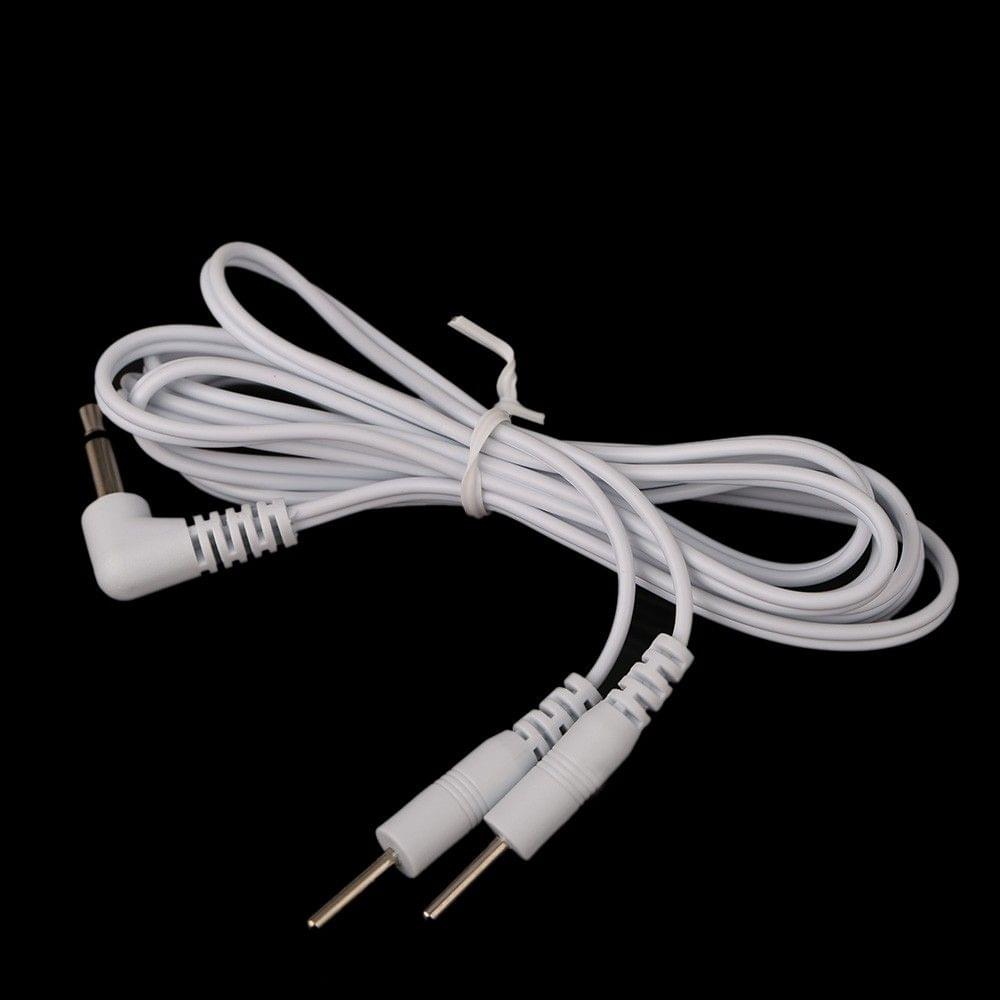 2 Pins Lead Wires Connecting Cables for Electrode Pad Digital TENS Therapy Massager 3.5mm Plug