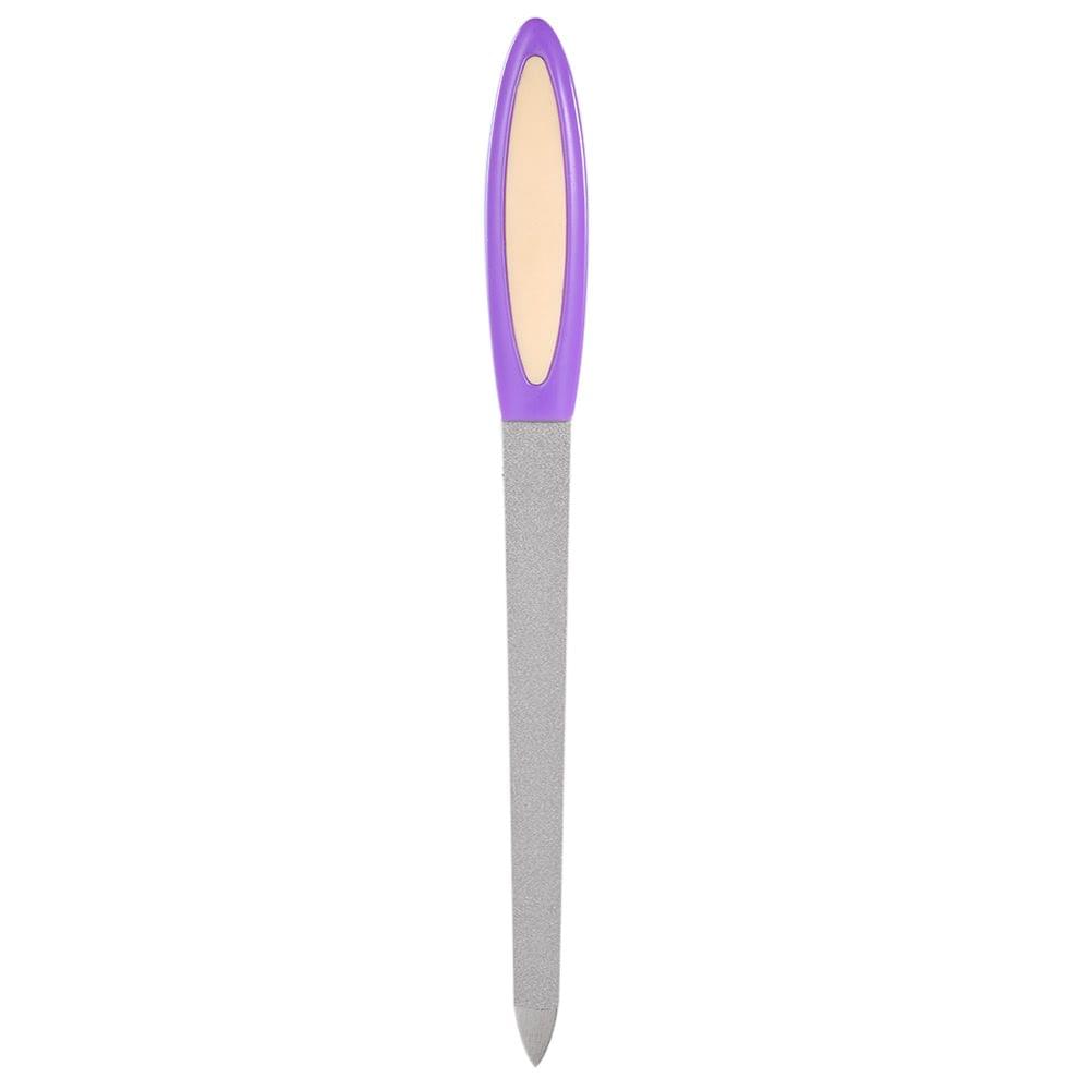3 Pcs Double-sided  Nail File Stainless Steel Nail File Manicure Pedicure Tool Sanding Polishing Buffing Tool