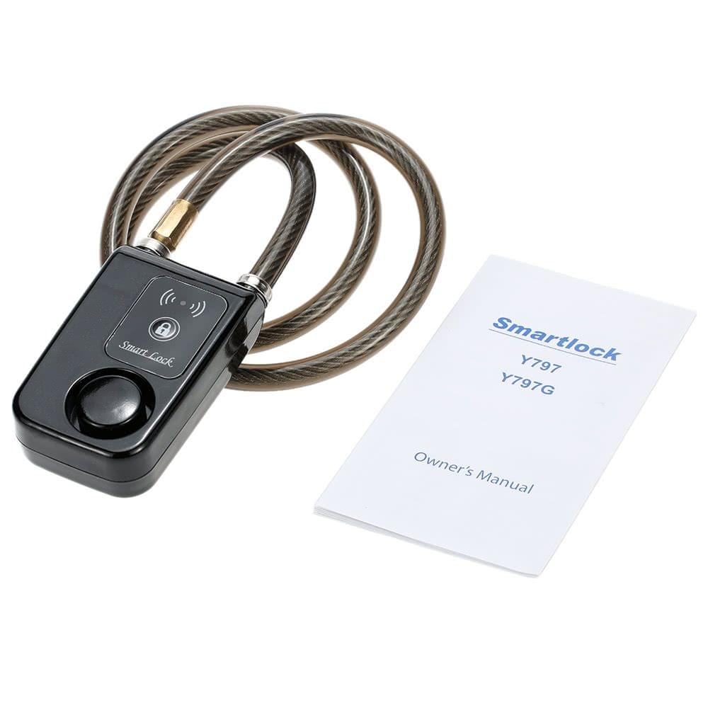 BT Chain Smart Lock Anti Theft Alarm Keyless Phone APP Control
