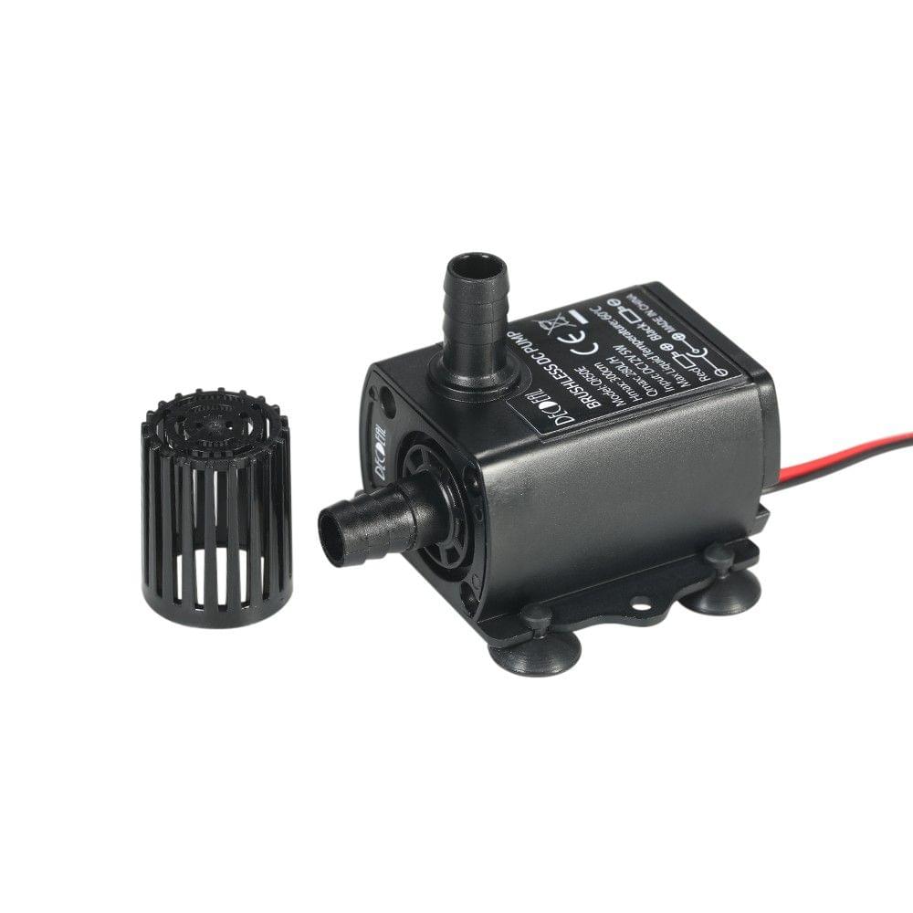 Decdeal DC12V 5W Ultra-quiet Mini Brushless Water Pump Waterproof Submeible Fountain Aquarium Circulating 280L/H Lift 300cm