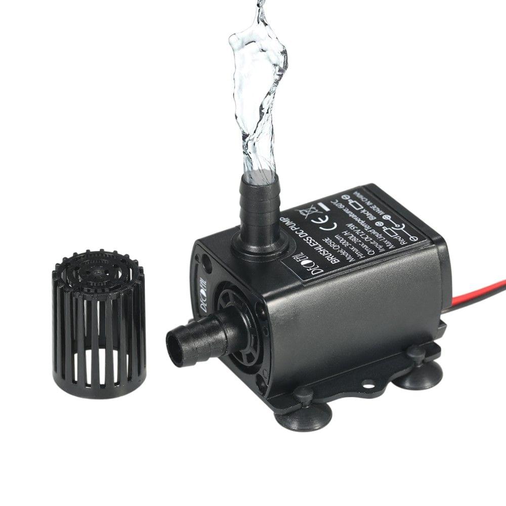 Decdeal DC12V 5W Ultra-quiet Mini Brushless Water Pump Waterproof Submeible Fountain Aquarium Circulating 280L/H Lift 300cm