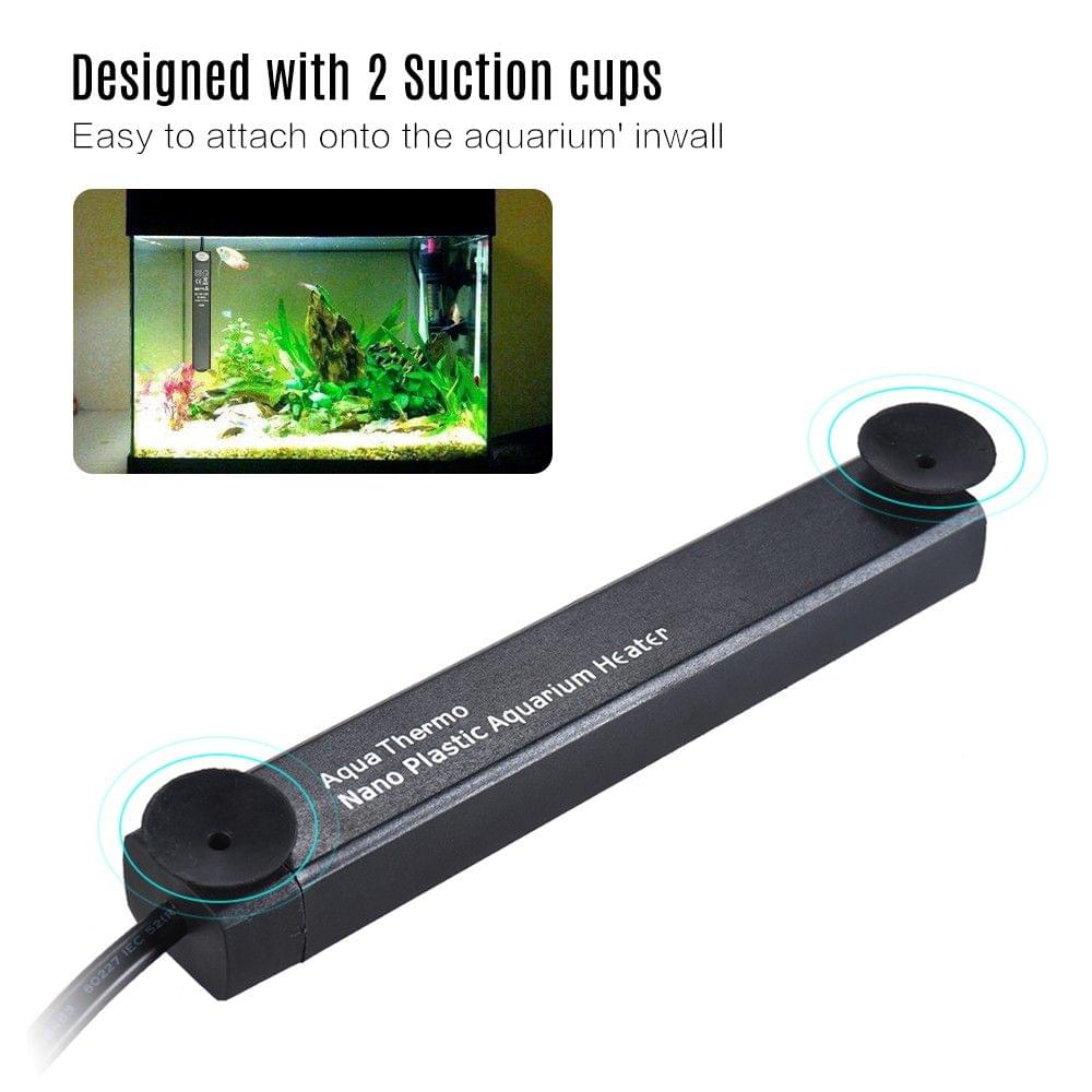Mini Submeible Aquarium Heater Fish Tank Water Heating Rod Thermostat 15W