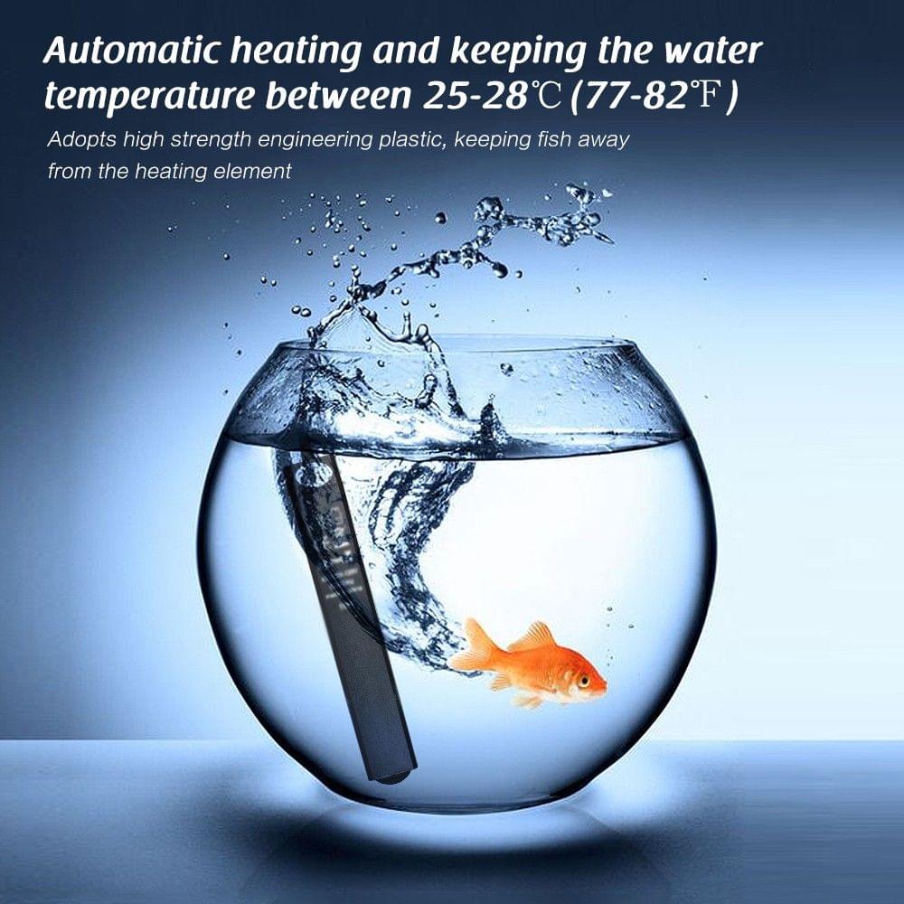 Mini Submeible Aquarium Heater Fish Tank Water Heating Rod Thermostat 15W