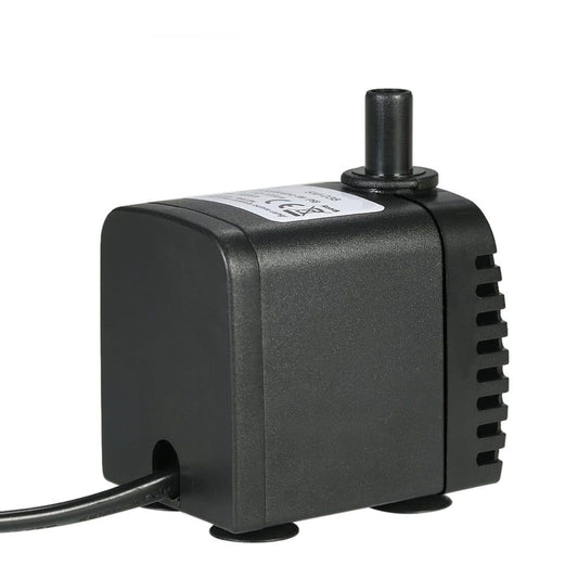 600L/H 8W Submeible Water Pump for Aquarium Tabletop Fountains Pond Water Gardens and Hydroponic Systems with 2 Nozzles AC220-240V