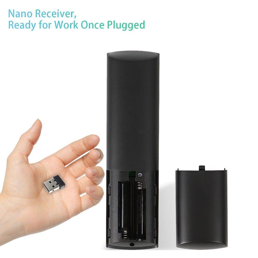 G20 2.4GHz Wireless Remote Control with USB Receiver Voice Control for Computer Projector STB Android TV Box Smart TV HTPC Laptop Notebook Black