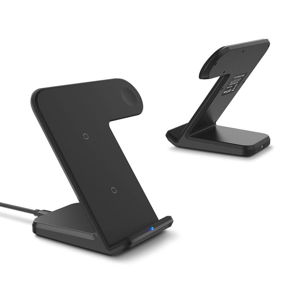 Wireless Charging Station Phone Holder Mobile Phone & Watch 2-in-1 Vertical Quick Charge