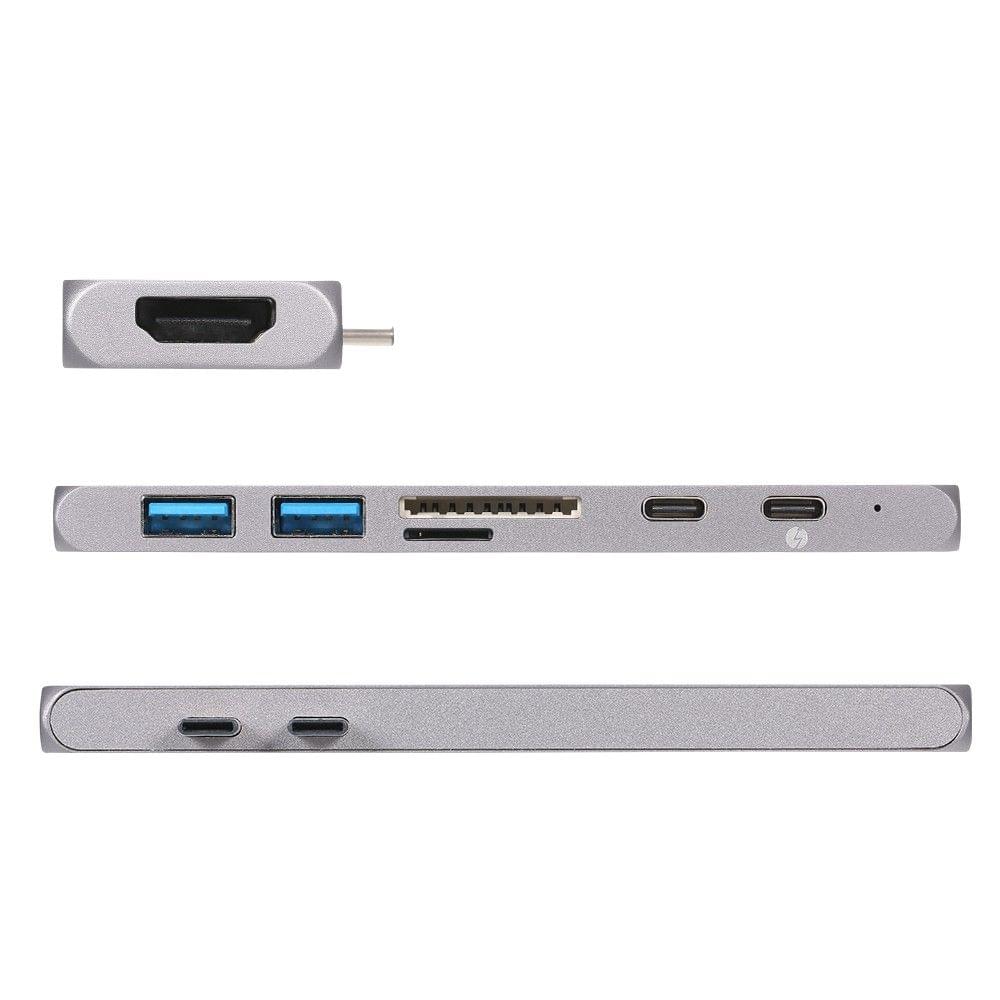 Dual Ports USB Adapter 4K Thunderbolt 3 USB Type-C Hub