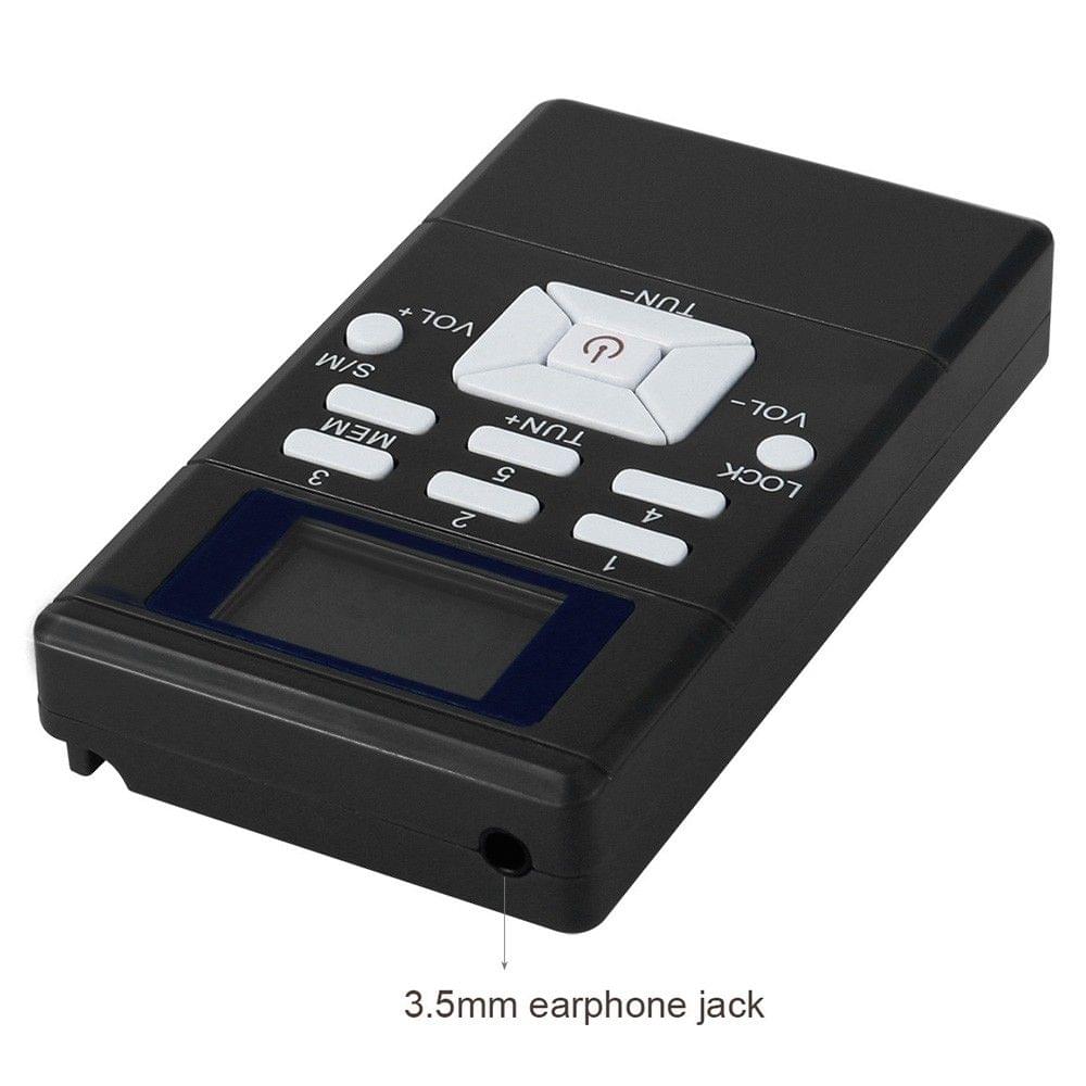 Mini Portable DSP Stereo FM Radio with Earphone Lanyard