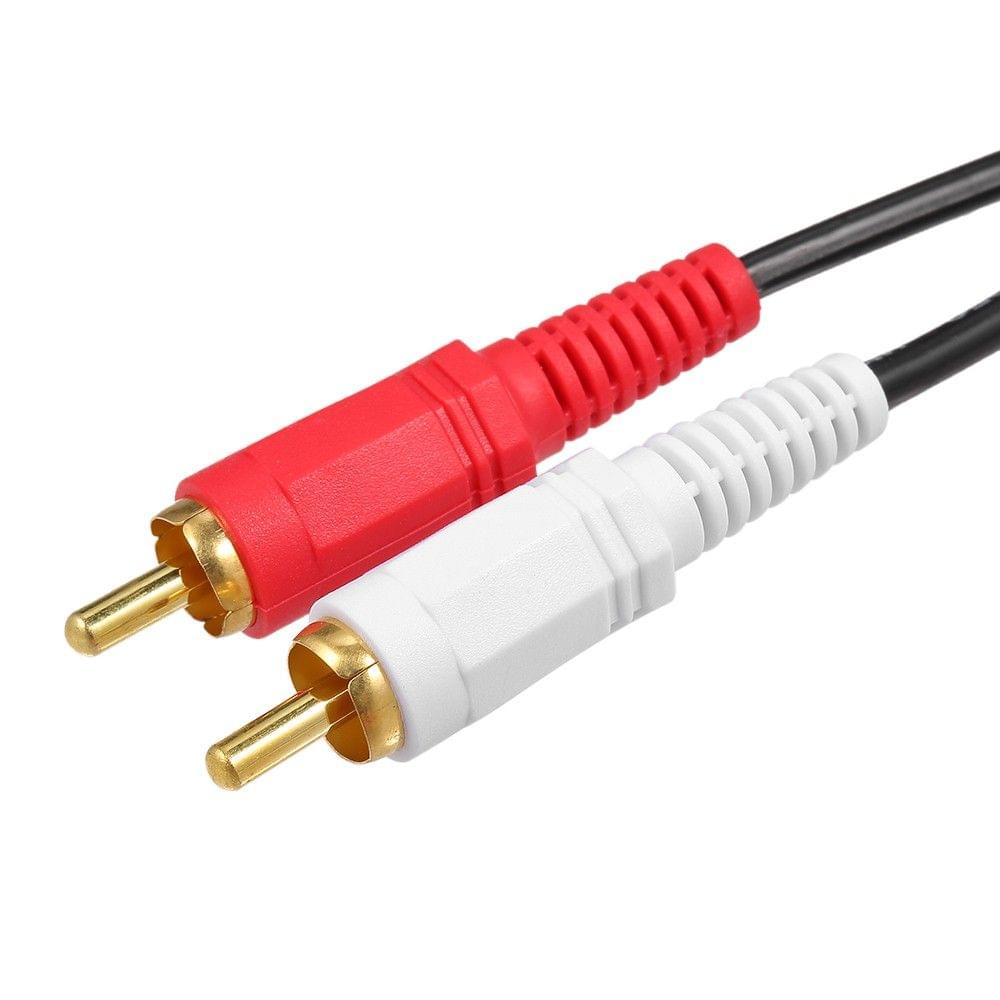 1.5 Meter RCA Audio Cable 3.5mm Male to 2 RCA Male Audio Cable for Edifer Home Theater DVD Black
