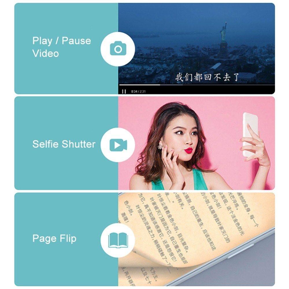 Bluetooth Camera Shutter BT Remote Shutter Self Timer Page Flip Video Record Remote Controller for Android iOS Smart Phones