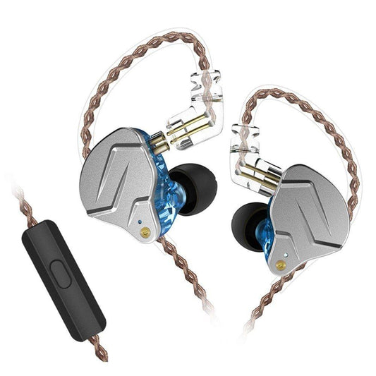 KZ ZSN Pro 3.5mm Wired Headphones with Mic In-line Control In-ear Sport Headset Dynamic Bass Earphone for Smart Phones Tablet Laptops with 3.5mm L-type Interface