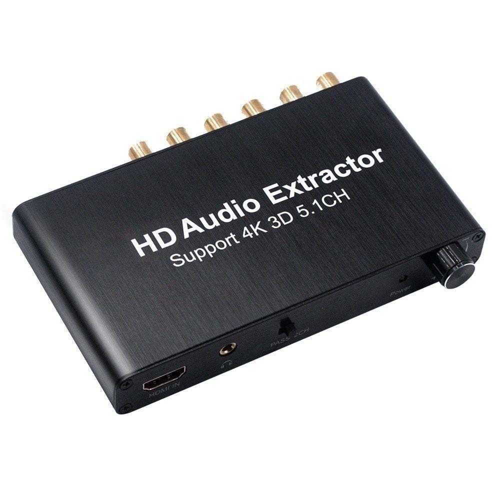 HD Audio Converter SPDIF w/ 3.5mm Stereo HD Audio Adapter HD Extractor Support 3D 4K