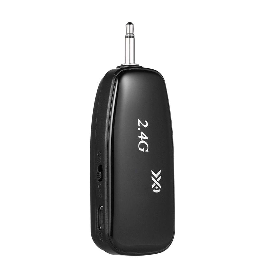 XXD-G18L 2.4G Wireless Microphone Hands Free Clip-on Lapel Portable External Mic with Receiver Transmitter for Car Radio Home Theater Leisure Black