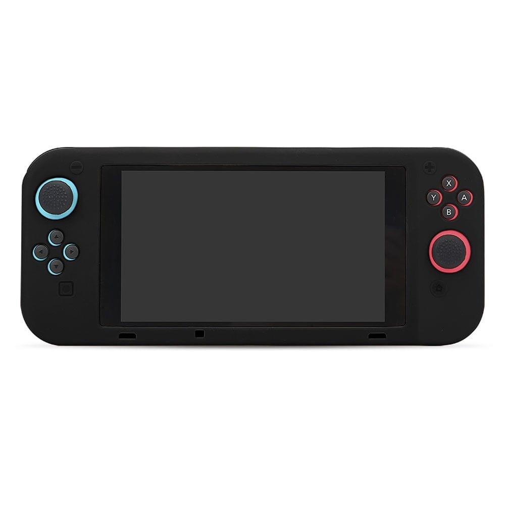 Bubm Soft Anti-slip Silicone Case for Switch Protective Cover for SWITCH Video Game Console One-piece Black