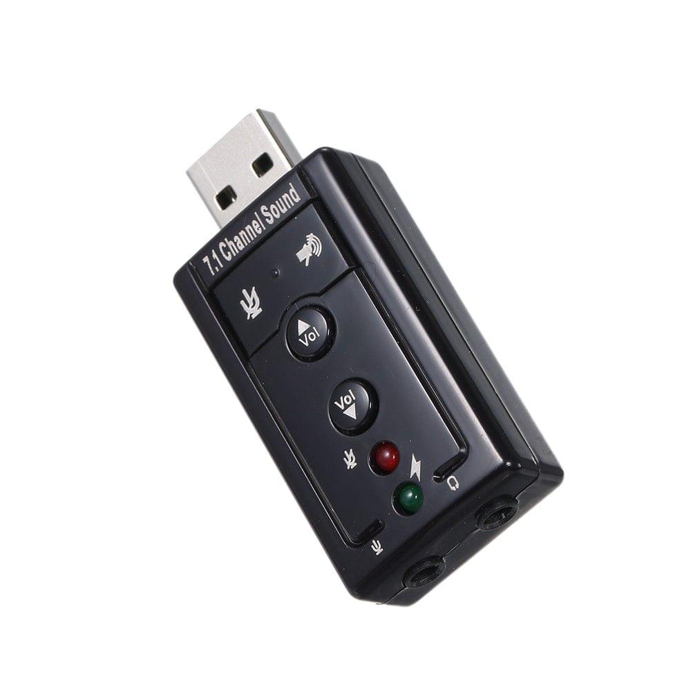 7.1 External USB Sound Card USB to Audio Adapter for Notebook Computer
