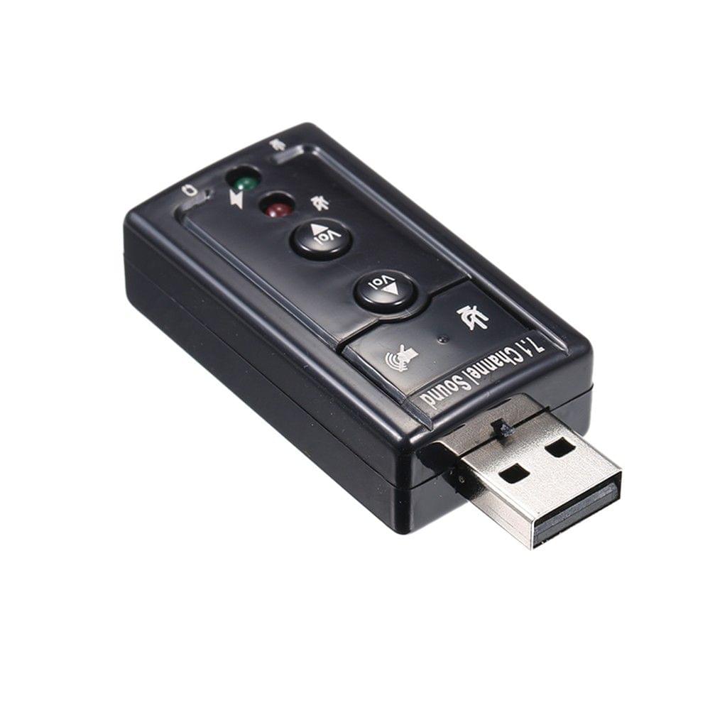 7.1 External USB Sound Card USB to Audio Adapter for Notebook Computer