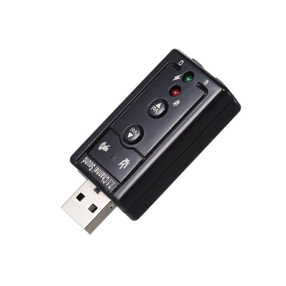 7.1 External USB Sound Card USB to Audio Adapter for Notebook Computer