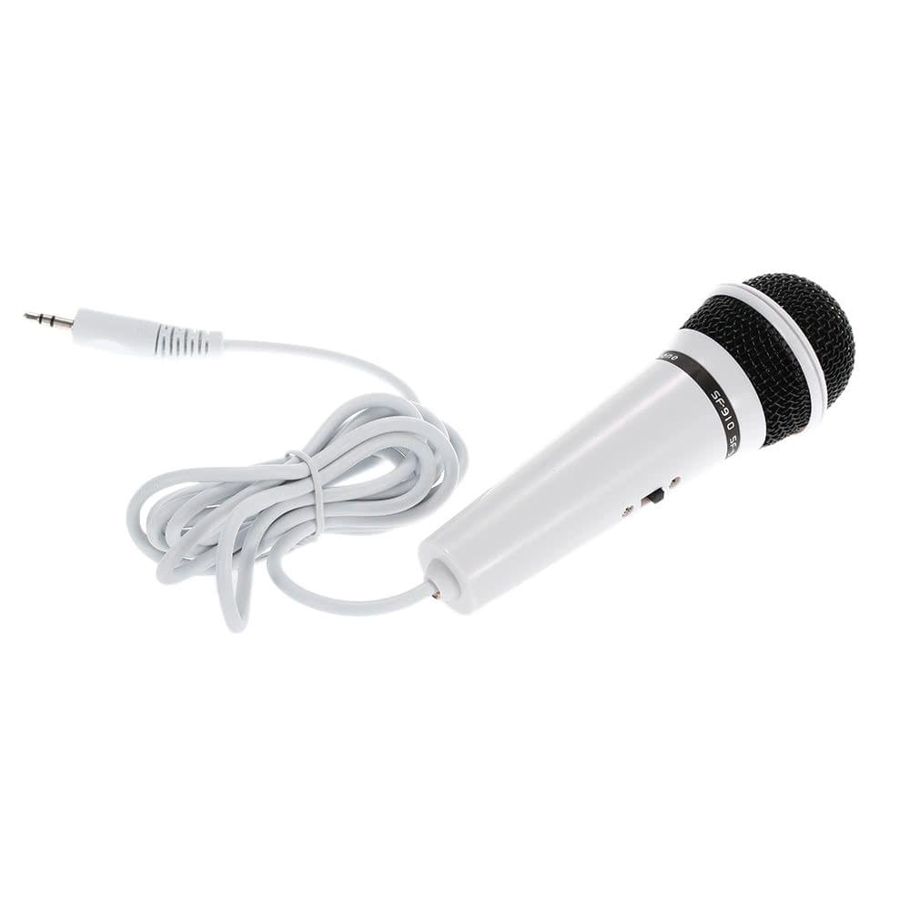 SF-910 Professional 3.5mm Condenser  Microphone Sound  Studio Podcast w/ Stand For Skype Desktop PC Notebook (White)