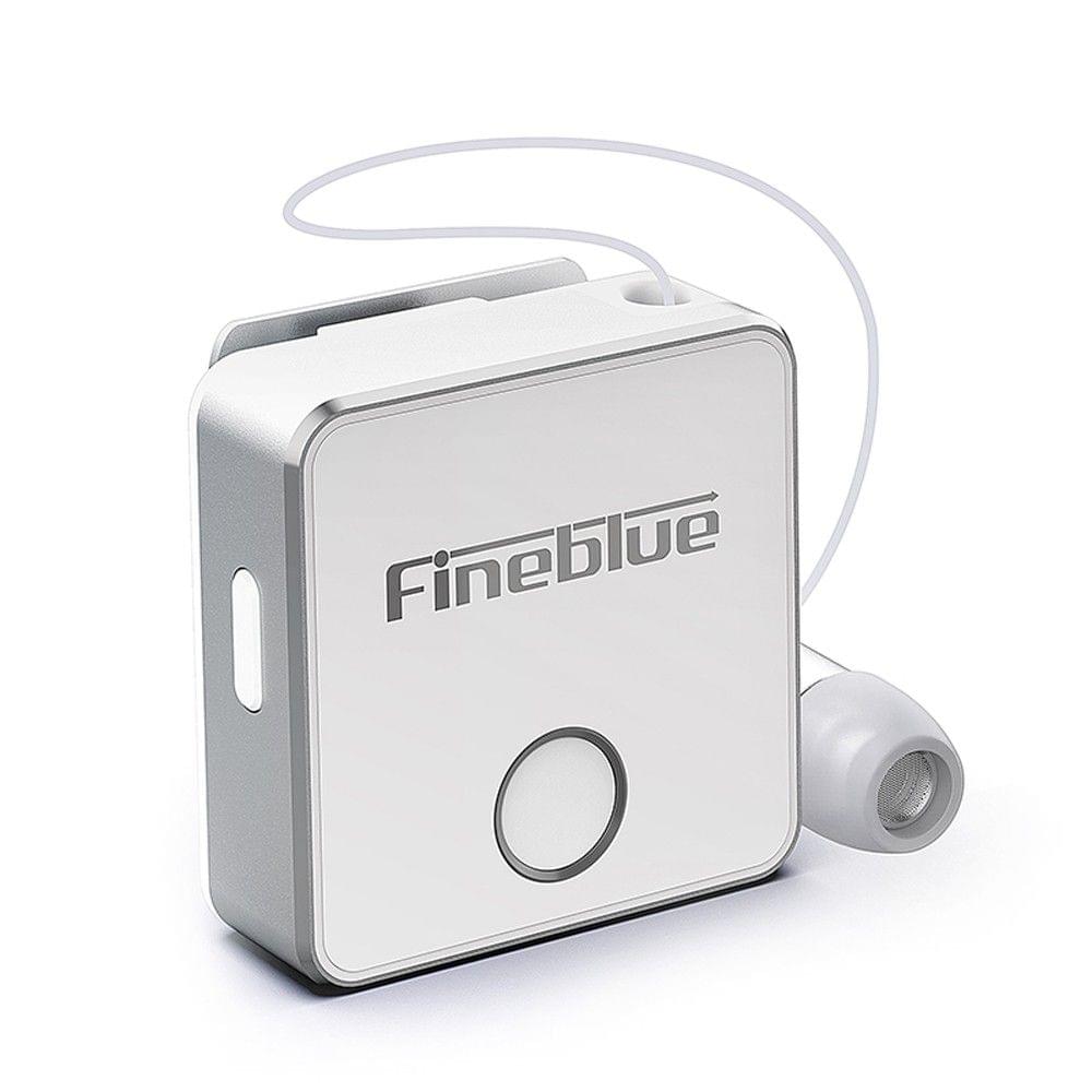 Fineblue F1 Bluetooth 5.0 Headphones Clip-on Wireless Headphone Cable Retractable Earphone Music Headsets Vibration Alert Hands-free with Mic Multi-point Connection