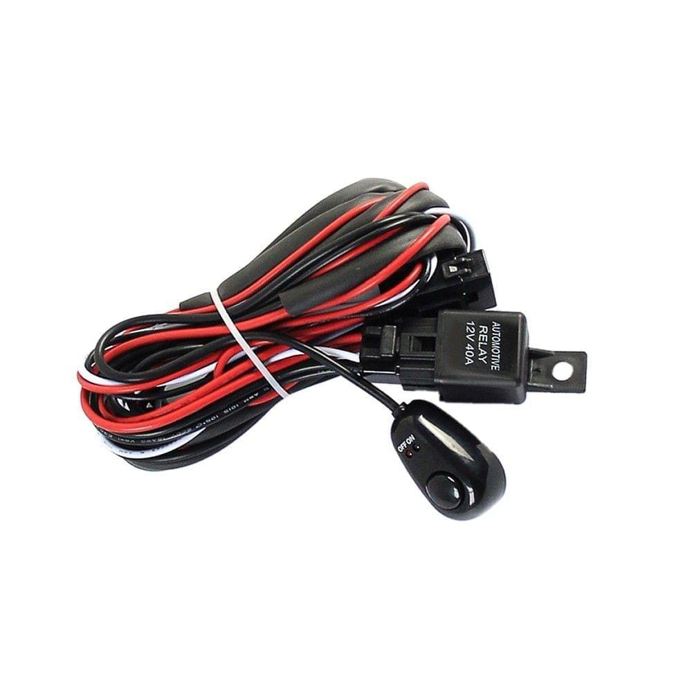 Professional Wiring Harness Kit Loom For LED Work Driving Light Bar With Fuse Relay 12V 40A