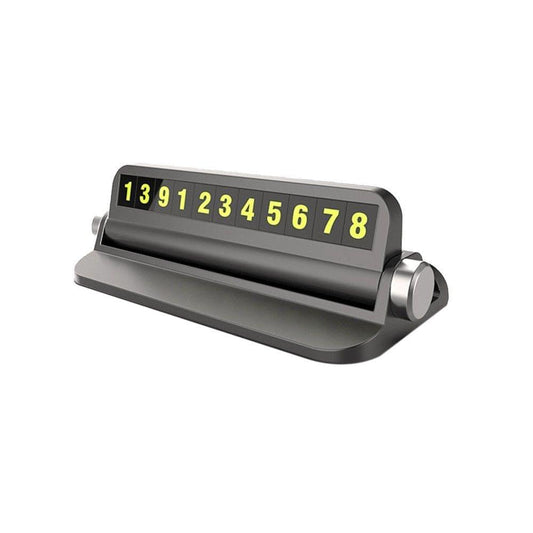Multi-functional Car Temporary Parking Card with Smartphone Holder Hidden Luminous Mobile Phone Number Plate