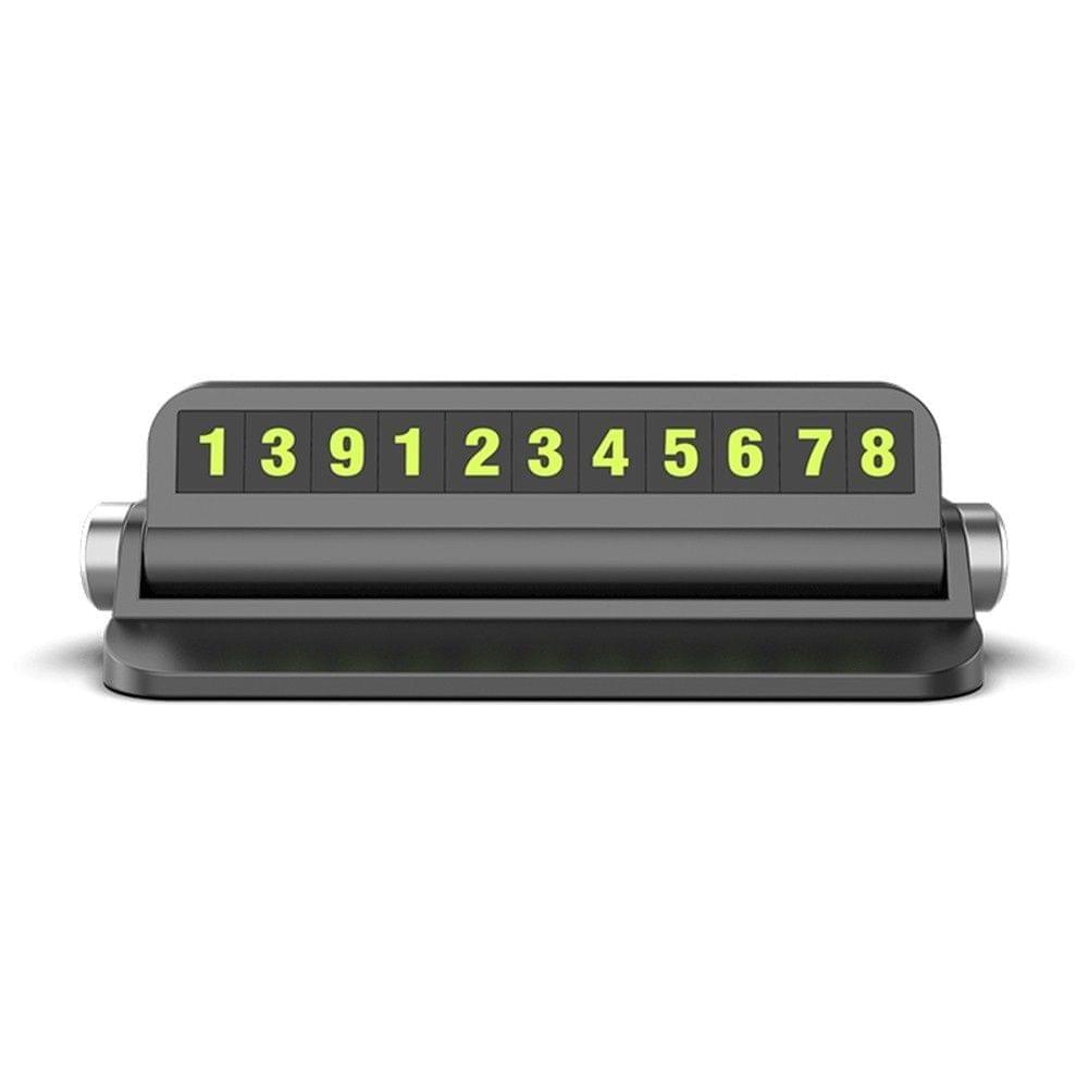 Multi-functional Car Temporary Parking Card with Smartphone Holder Hidden Luminous Mobile Phone Number Plate