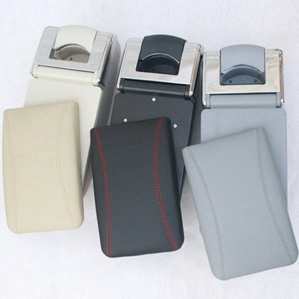 Luxury Universal Armrest Car Arm Rest Center Console Rotatable Storage Box without Punching