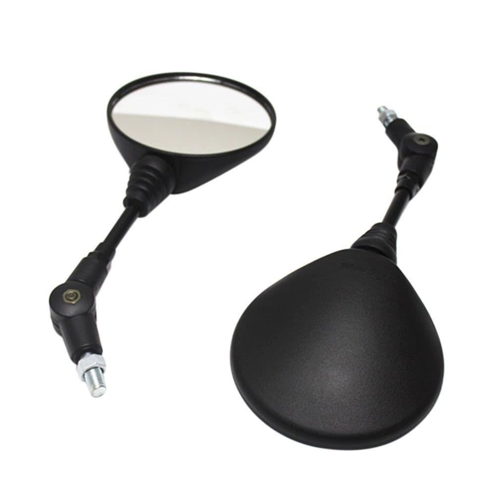 Universal Motorcycle Aluminum Alloy 10mm Diameter Handlebar Rotatable Collapsible Round Shape Rearview Amber Side Mirror Modified Accessories for Kawasaki KLX250/KL250 Street Cars Universal Scooters