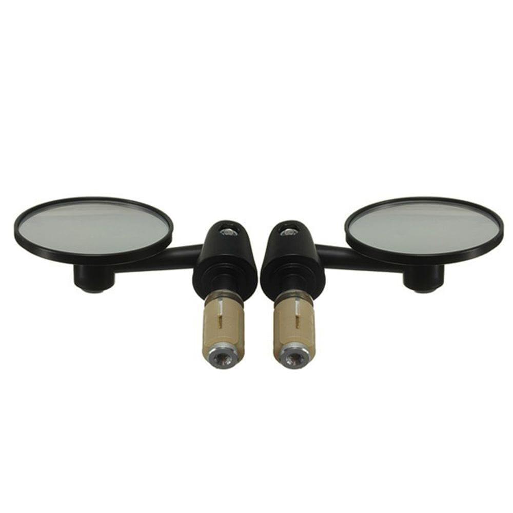 1 Sets 7/8?? 22mm Exterior Diameter Handlebar Rotatable Collapsible Aluminum Round Shape Motorcycle Bar End Rearview Convex Side Mirror Modified Accessories for Street Cars Universal Scooters