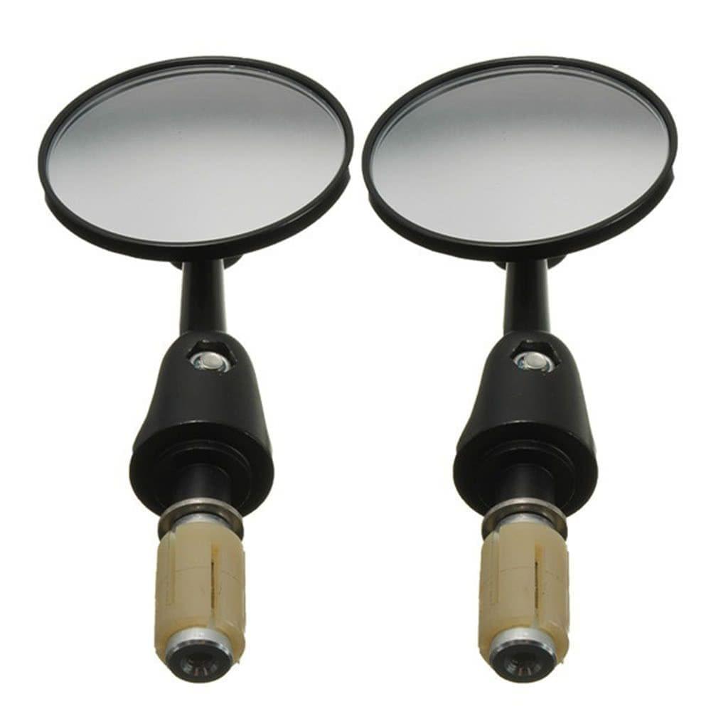 1 Sets 7/8?? 22mm Exterior Diameter Handlebar Rotatable Collapsible Aluminum Round Shape Motorcycle Bar End Rearview Convex Side Mirror Modified Accessories for Street Cars Universal Scooters