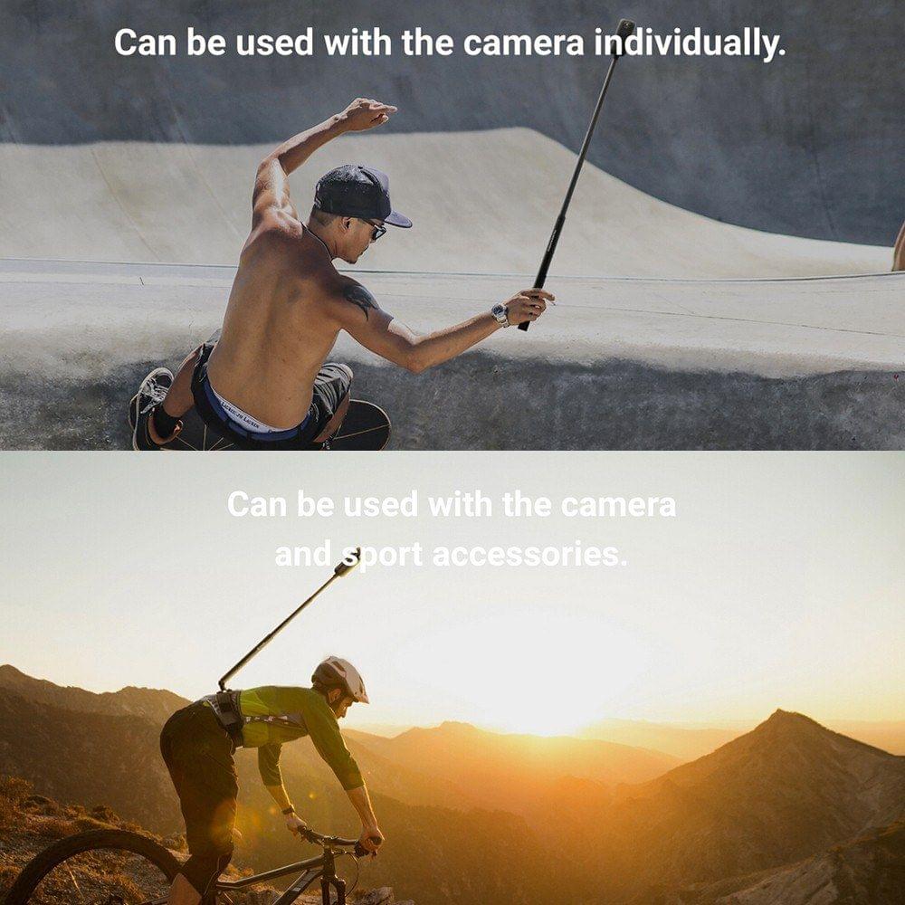 Insta360 Invisible Selfie Stick 1/4 Inch Screw 28cm-120cm Adjustable Length for Insta360 ONE X/ ONE/ EVO Camera