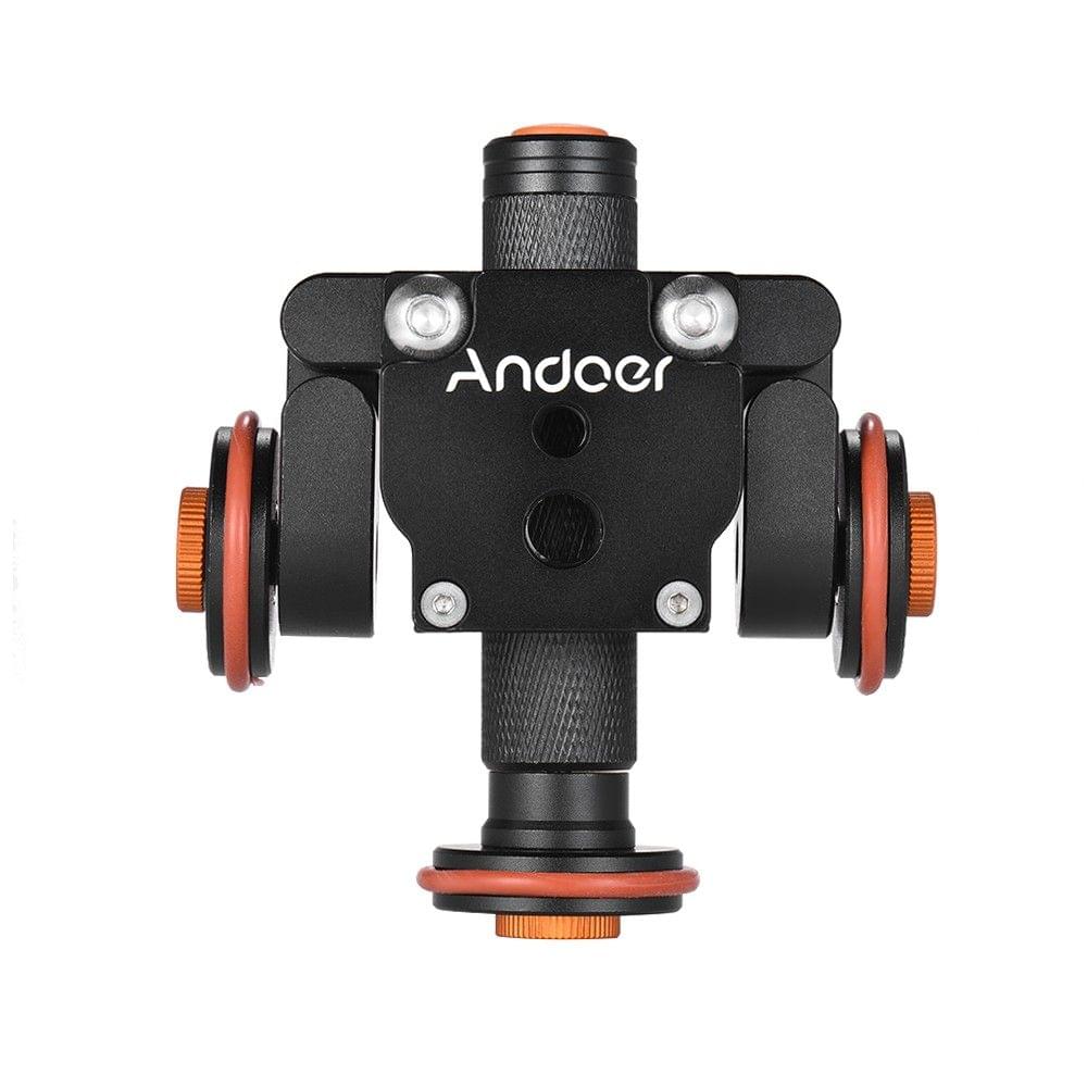 Andoer Electric Motorized Auto Camera Dolly Video Slider Skater 3-Wheel Pulley Car for Ca150n Nikon Sony DSLR for iPhone X 8 7 Plus 6s Smartphone for GoPro Hero 5/4/3+/3 Action Sports Cam