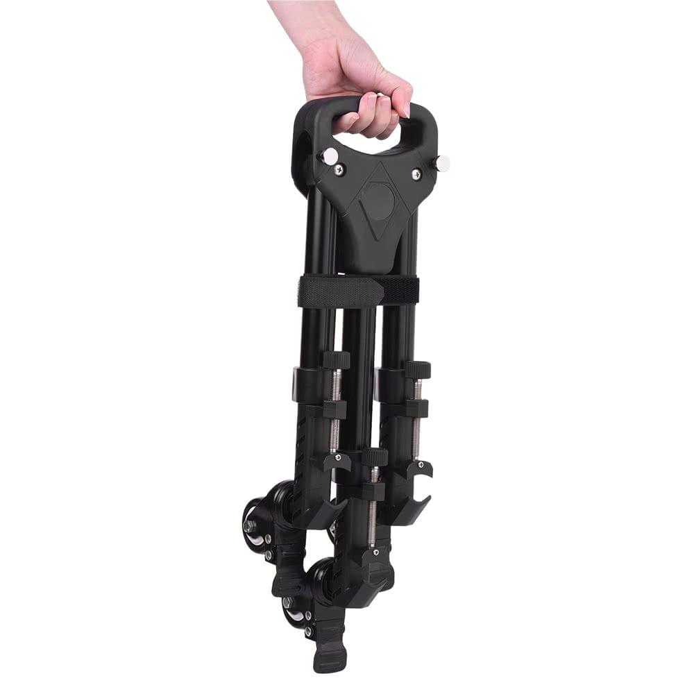 Universal Foldable Photography Heavy Duty Tripod Dolly Base Stand Flexible Wheels Adjustable Legs Max. Load 25kg with Carrying Bag