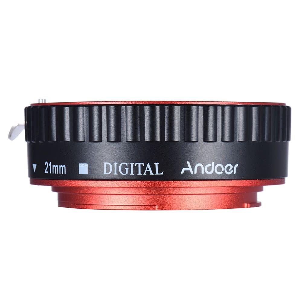 Colorful Metal TTL Auto Focus AF Macro Extension Tube Ring for Ca150n EOS EF EF-S 60D 7D 5D II 550D Red