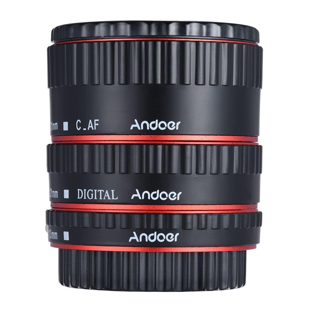 Colorful Metal TTL Auto Focus AF Macro Extension Tube Ring for Ca150n EOS EF EF-S 60D 7D 5D II 550D Red