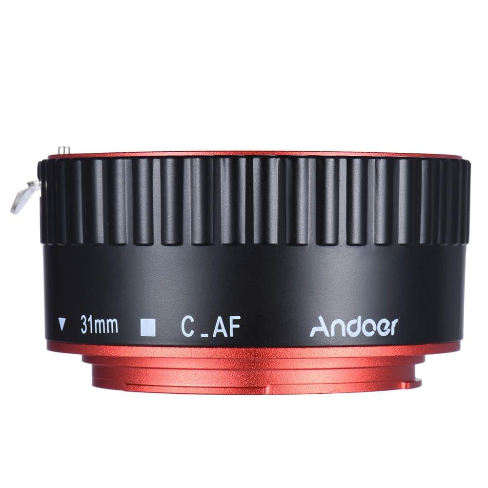 Colorful Metal TTL Auto Focus AF Macro Extension Tube Ring for Ca150n EOS EF EF-S 60D 7D 5D II 550D Red
