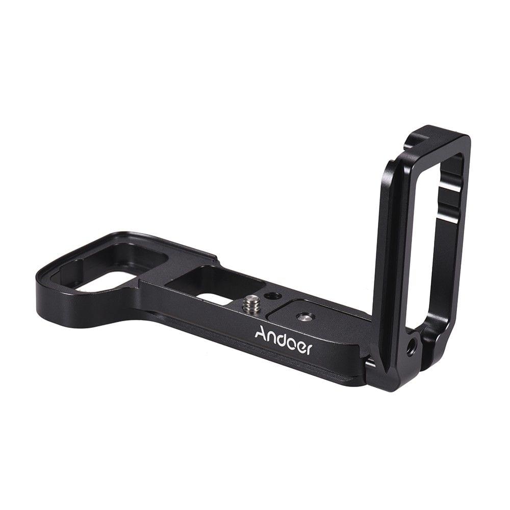 Andoer L Shape QR Quick Release Plate Camera Cage Accessory Bracket Aluminum Alloy for Sony A73/ A7R3/ A7M3/ A9