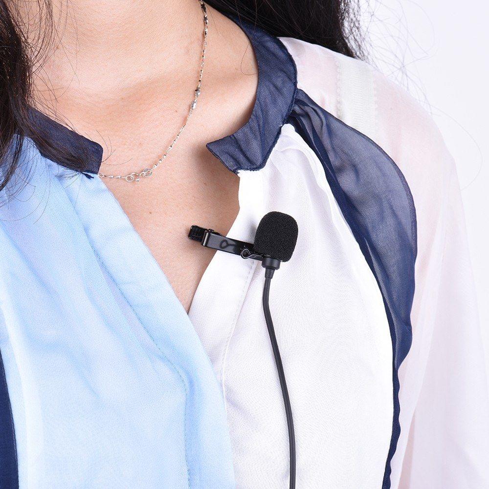 Dual-head Lapel Clip-on Microphone Mic