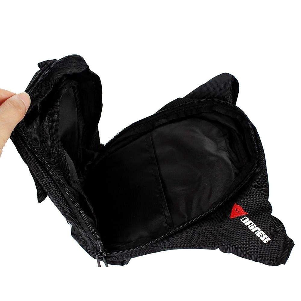 Men Outdoor Portable Waist Belt Bag Drop Leg Bag Black Nylon Travel Bike Cycle Mountain Camping Camera Zipper Waist Pack