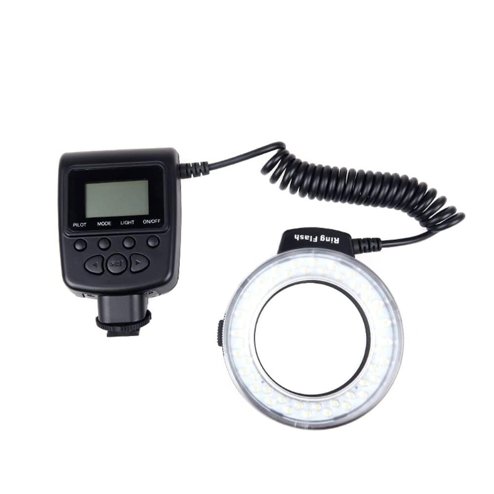 RF-550D Macro 48 LED Ring Flash Light LCD Display Power Control for Ca150n Nikon Pentax Olympus Panasonic Sony DSLR