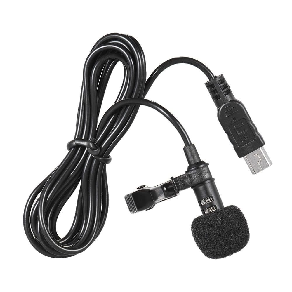 Andoer 150cm Professional Mini USB Omni-Directional Stereo Mic Microphone with Collar Clip for Gopro Hero 3 3+ 4