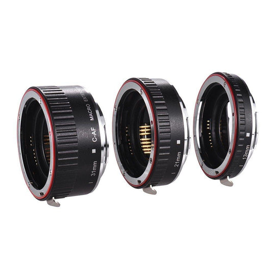 Macro Extension Tube Set Copper Auto Focus AF Macro Lens Extension Tube Ring with Covers for Ca150n 60D 70D 80D 5DII 5DIII 5DIV 5DS 5DSR 700D 800D 750D 550D 7DII 6D 6DII EF EF-S Lens DSLR Camera