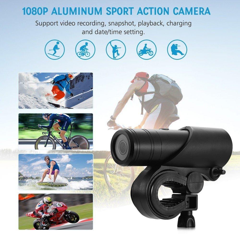 Cylindrical 2MP 1080P Full HD Aluminum Sport Action Camera