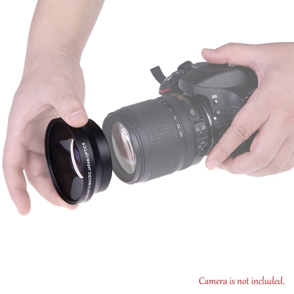 67mm Digital High Definition 0.43?SuPer Wide Angle Lens With Macro Japan Optics for Ca150n Rebel T5i T4i T3i 18-135mm 17-85mm and Nikon 18-105 70-300VR