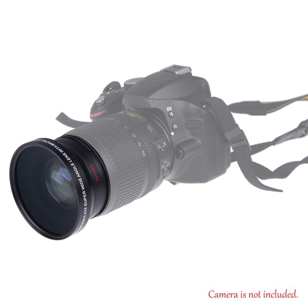 67mm Digital High Definition 0.43?SuPer Wide Angle Lens With Macro Japan Optics for Ca150n Rebel T5i T4i T3i 18-135mm 17-85mm and Nikon 18-105 70-300VR